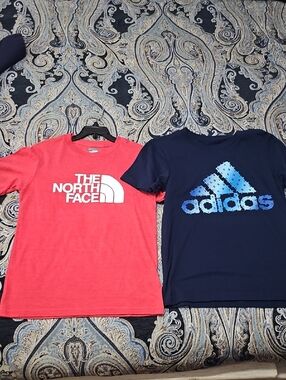 Boys The North Face & Adidas Tshirts Size Small
